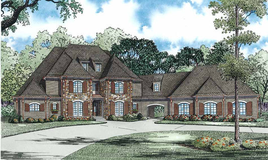 House Plan 1345 Angelique, European House Plan