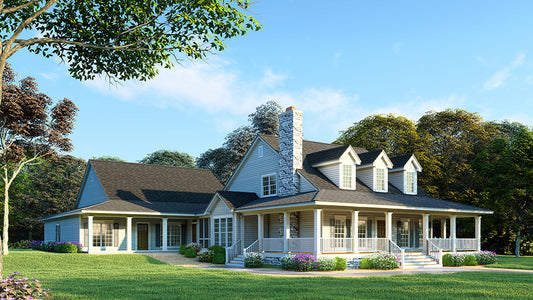 House Plan 5020 Charleston Bay, Farmhouse House Plan - Nelson Design Group