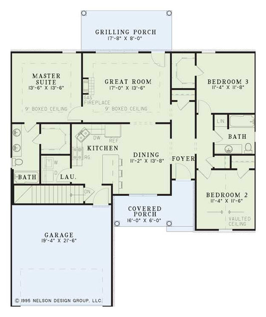 House Plan 102-2 Spruce Street, Traditional House Plan