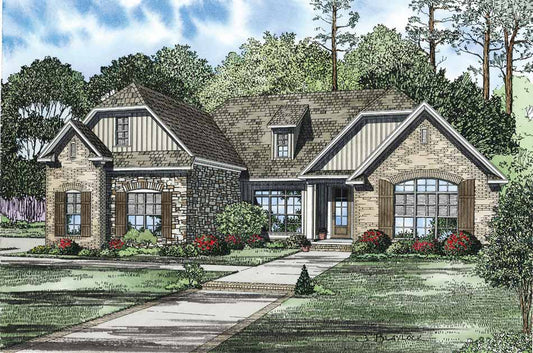 House Plan 1219B Martin's Landing II, Heritage House Plan - Nelson Design Group