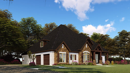 House Plan 5057 The Rockford Place, Rustic House Plan