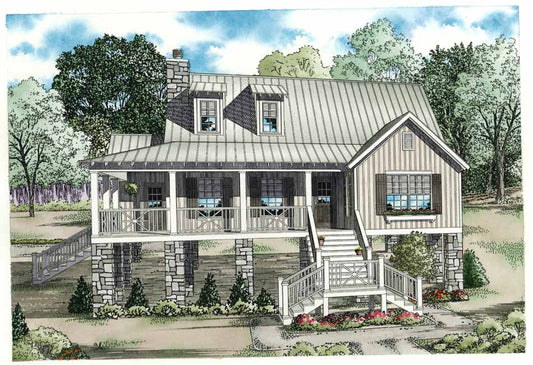 House Plan 1190 Canoe Point II, Riverbend House Plan - Nelson Design Group