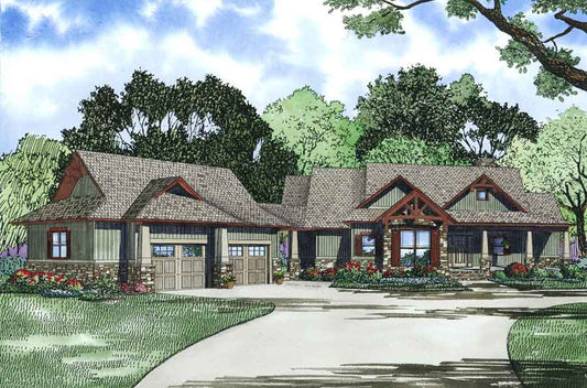 House Plan 1380 Cliffs, Angler Mountain House Plan
