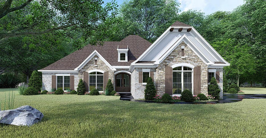 House Plan 5078 Crescent Manor, French Country House Plan
