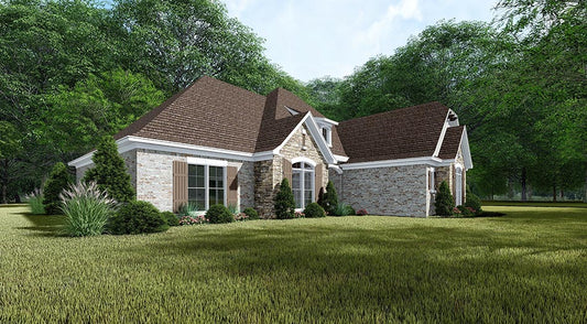 House Plan 5078 Crescent Manor, French Country House Plan