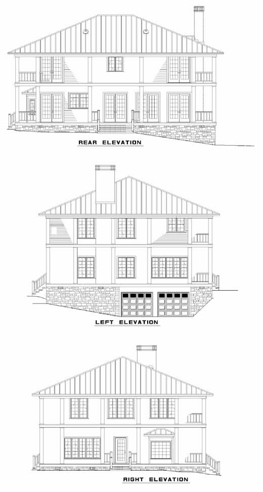 House Plan 369 Waterfront Cove, Waterfront House Plan
