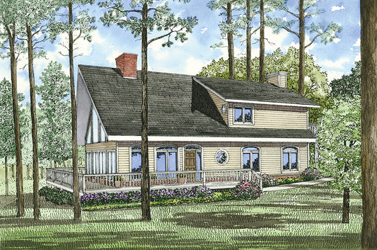 House Plan 173 Waterfront Cove, Waterfront House Plan