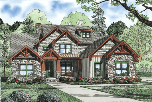 House Plan 1273 Overlook Mountain, Rustic House Plan