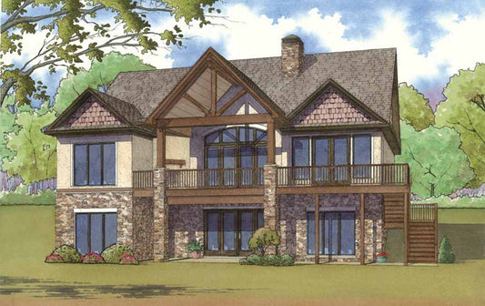 House Plan 5007 The Croft Manor, Rustic House Plan