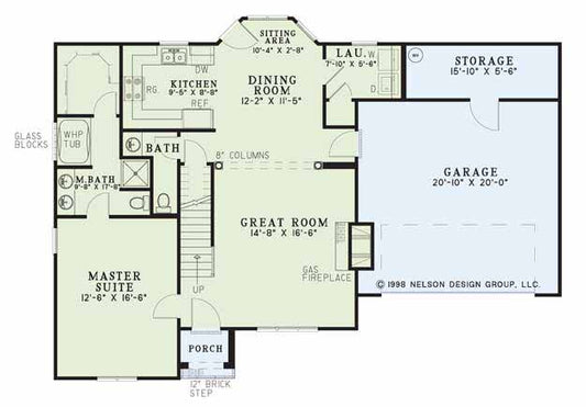 House Plan 349B Walnut Lane, Traditional House Plan