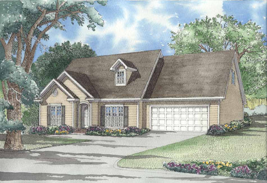 House Plan 349B Walnut Lane, Traditional House Plan