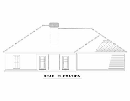 House Plan 365B Spruce Street, Traditional House Plan