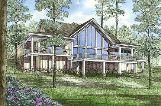 House Plan 226 Waterfront Cove, Waterfront House Plan