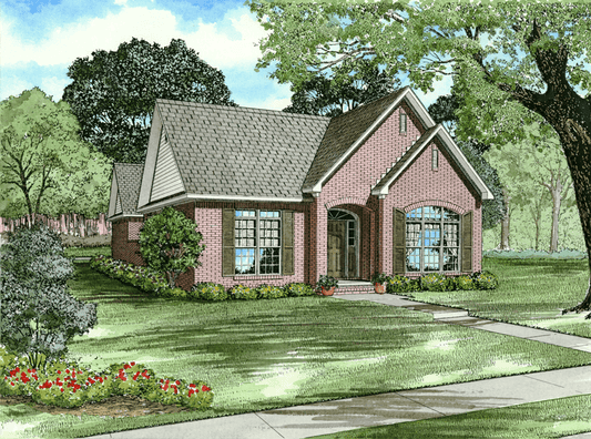 House Plan 987 Belmont Avenue, Stone-And-Brick House Plan