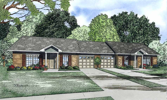 House Plan 1318 Donovan Drive-A, Multi-Family House Plan