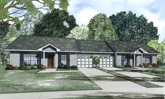 House Plan 1318B Donovan Drive-B, Multi-Family House Plan
