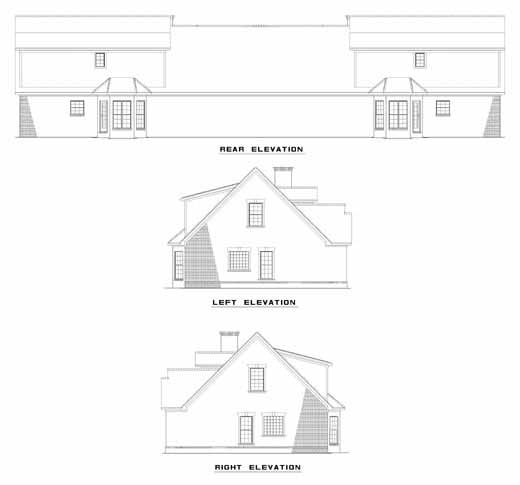 House Plan 439B Hidden Hill Cove, Multi-Family House Plan