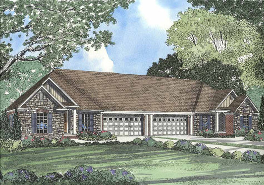 House Plan 449 Rosewood, Multi-Family House Plan