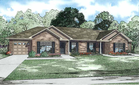 House Plan 1321A Markham Drive-A, Multi-Family House Plan