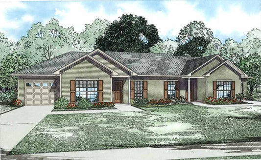 House Plan 1321B Markham Drive-B, Multi-Family House Plan