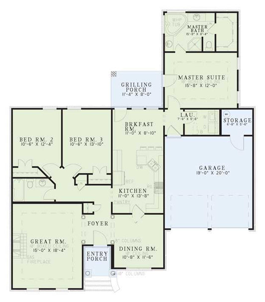 House Plan 302 Cross Creek, Traditional House Plan