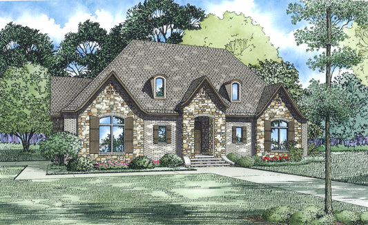 House Plan 1453 Bishop Court, European House Plan