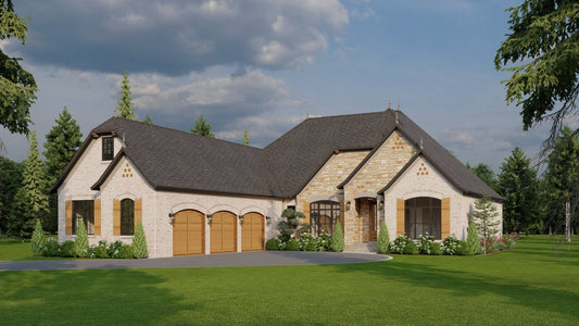 House Plan 5006 Huntcliff Cottage, French Country House Plan