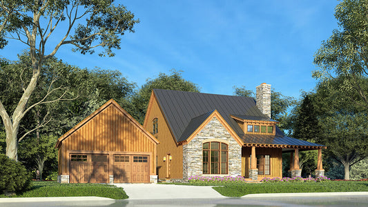House Plan 5262 Cole Creek Retreat, Rustic House Plan