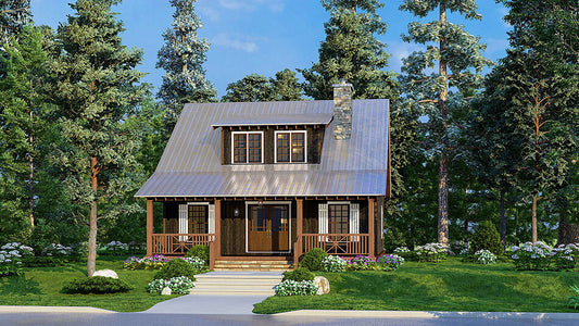 House Plan 5295 Spring Mountain Overlook, Rustic House Plan