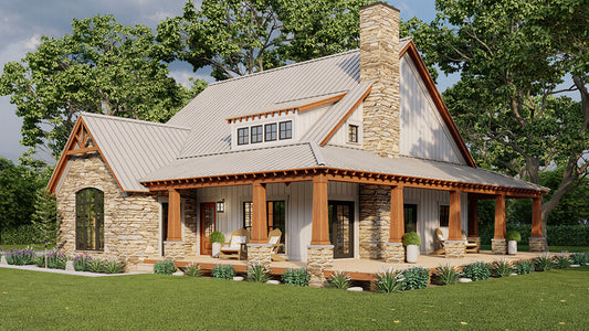 House Plan 5388 Slow Creek Falls, Rustic House Plan