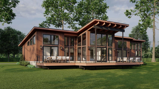 House Plan 5433 Twin Slopes Retreat, Modern House Plan