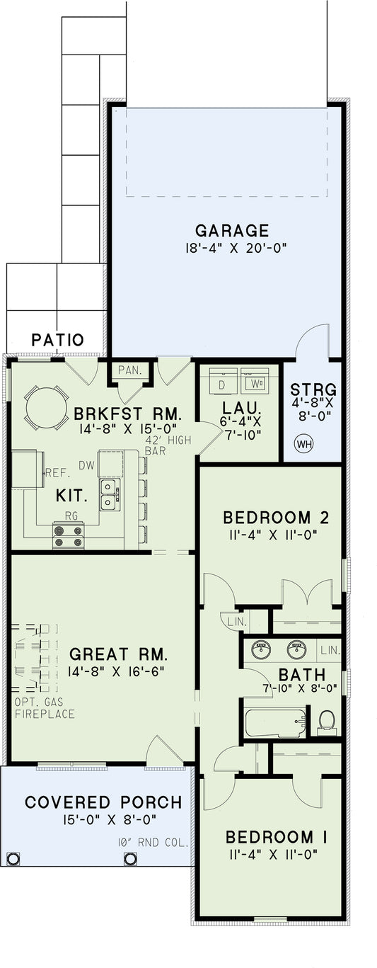 House Plan 130 Maple Street, Traditional House Plan