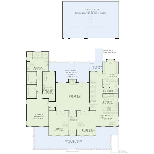 House Plan 134 Olive Street, Colonial Classical Federal House Plan