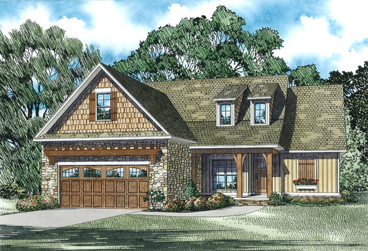 House Plan 1341B Mariah II, Craftsman Bungalow House Plan - Nelson Design Group