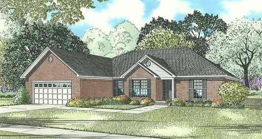 House Plan 168 Chevron, Traditional House Plan