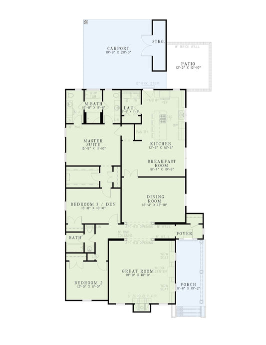 House Plan 169 Elm Street, Country Home House Plan