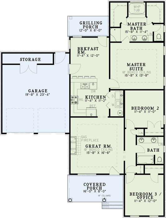 House Plan 299B Cross Creek, Traditional House Plan