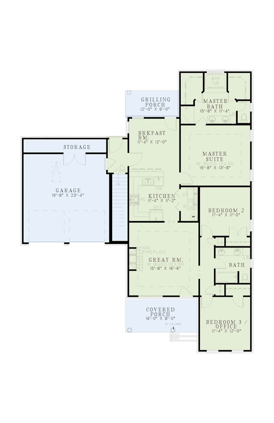 House Plan 299 Cross Creek, Traditional House Plan