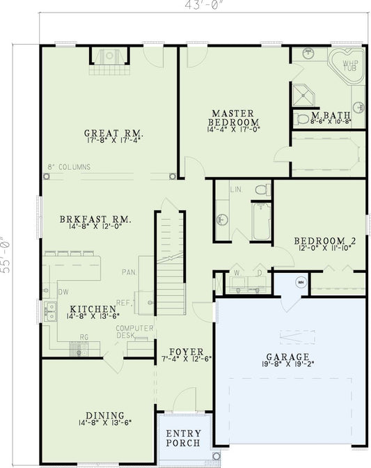 House Plan 319 Maple Street, Traditional House Plan