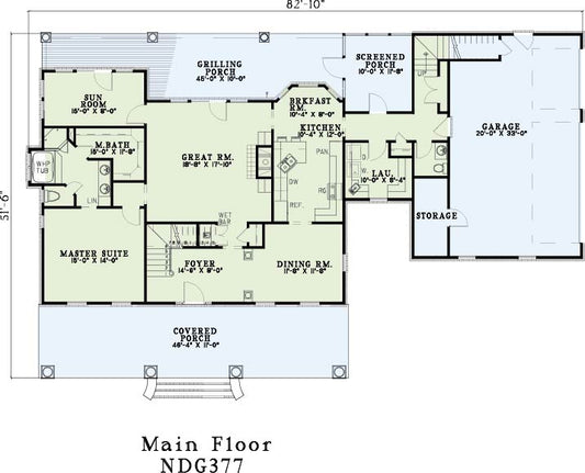 House Plan 377 Olive Street, Farmhouse House Plan