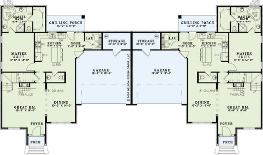 House Plan 407 Rosewood, Multi-Family House Plan