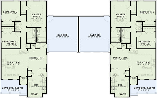 House Plan 426 Wilshire Circle, Multi-Family House Plan