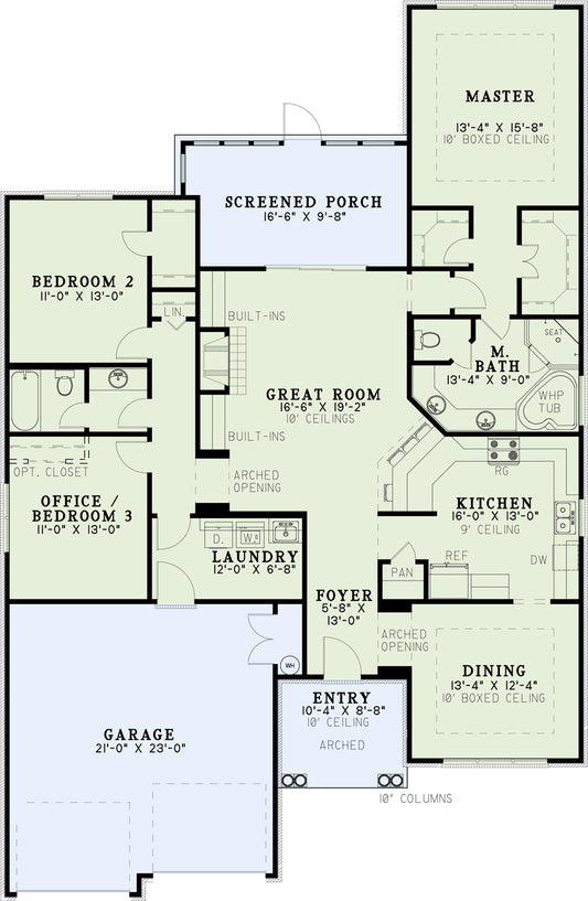 House Plan 826 Woodland Drive, Stone-And-Brick House Plan