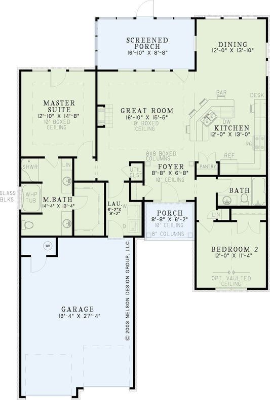 House Plan 830 Woodland Drive, Stone-And-Brick House Plan