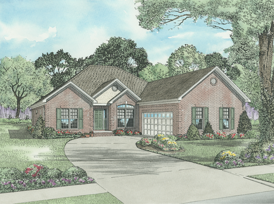 House Plan 838B Hickory Place, Traditional House Plan - Nelson Design Group