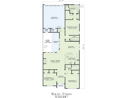 House Plan 987 Belmont Avenue, Stone-And-Brick House Plan