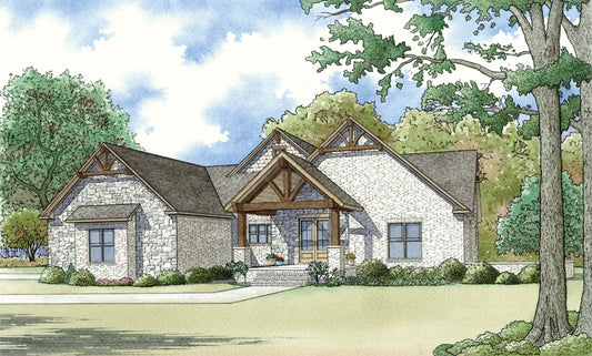 House Plan 1021 Ridgewood Cove, Craftsman Bungalow House Plan - Nelson Design Group