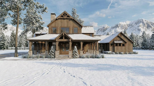 House Plan 5415 Timberland Ranch, Rustic House Plan