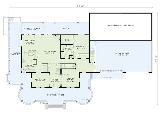 House Plan 611B Polly Anna II, Colonial Classical Federal House Plan