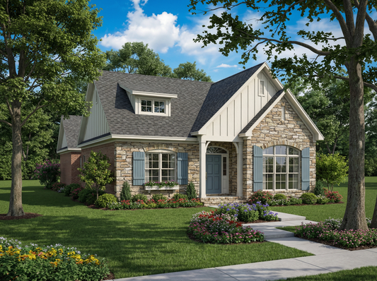 House Plan 987C Belmont Avenue, Stone-And-Brick House Plan